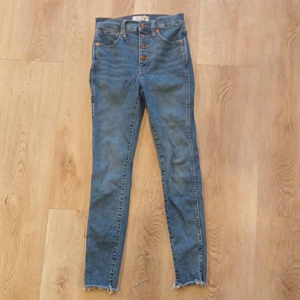 Madewell High Rise Skinny Blue Jeans